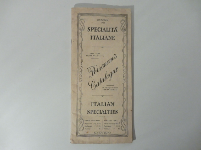 Specialità italiane. Italian specialties. Medicinali, profumerie, varietà
